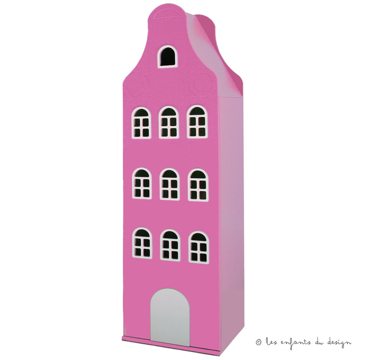 Armoire maison Amsterdam classique - Rose